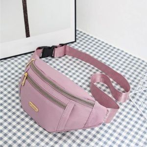 Oxford cloth Fanny pack/crossbody bag pink